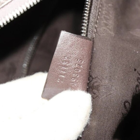 GUCCI GG Implementation Tote Bag Coated Canvas Silver Auth 117334 - Picture 13 of 16